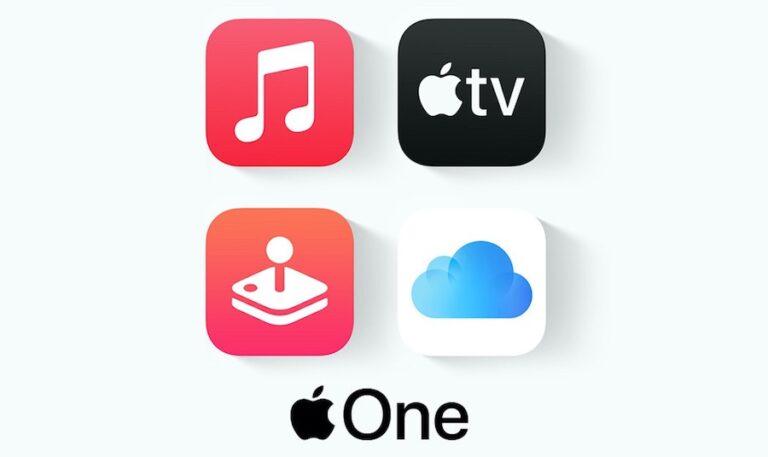 Apple One bundle icons for Apple Music, Apple TV, Apple Arcade, and iCloud, representing the July 2026 Apple Music and Apple One price increase