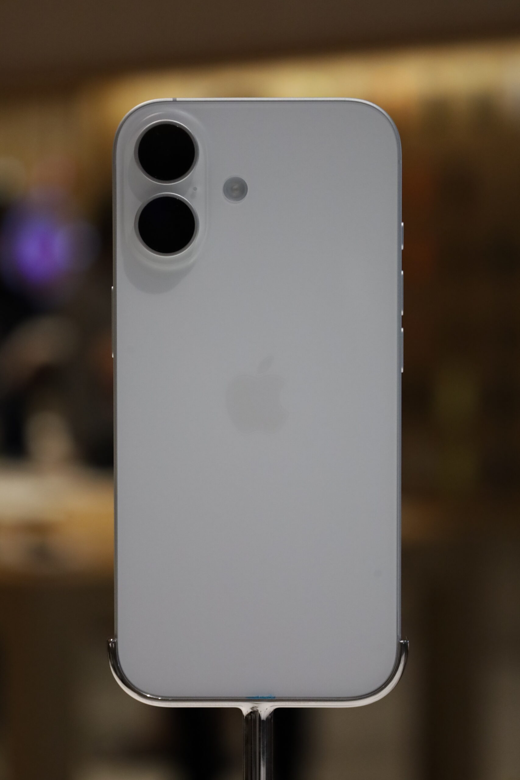Close-up of a modern iPhone 17 that will receive the iOS 26.6 update