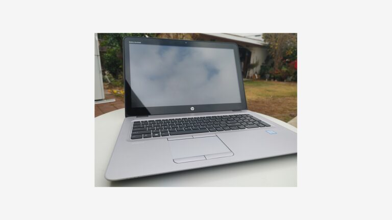 Modern Windows laptop open and ready to use, illustrating a laptop that wakes from sleep normally