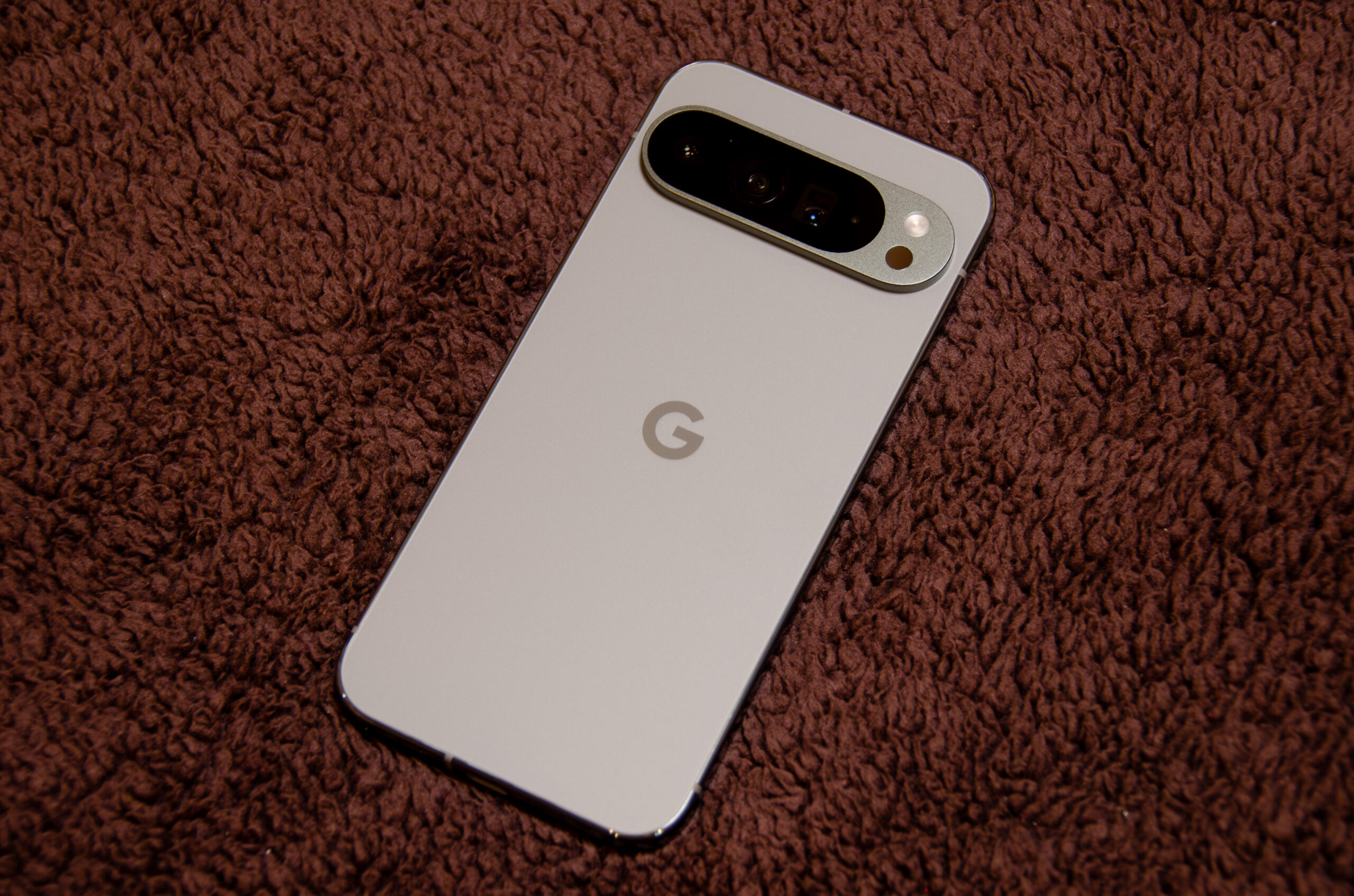 Google Pixel 9 Pro XL rear camera bar, an Android phone that also uses Quick Share