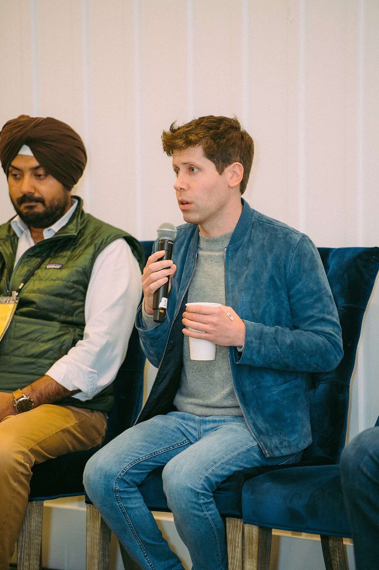 OpenAI CEO Sam Altman speaking on a panel